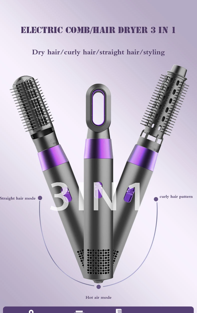 Secador de Pelo Aire Caliente 3 en 1